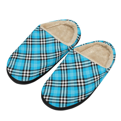 Tartan Unisex Fluffy Winter Slipper Room Shoes