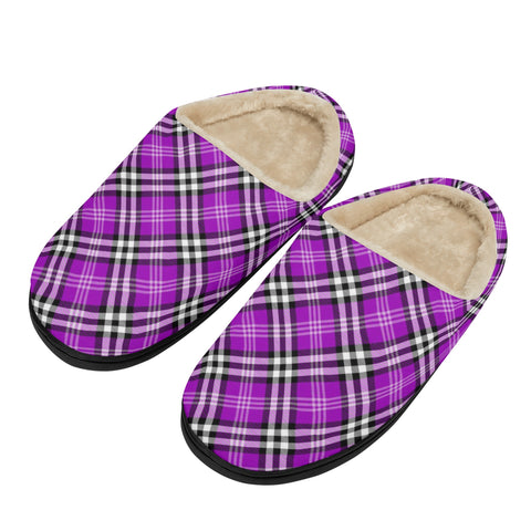 Tartan Unisex Fluffy Winter Slipper Room Shoes