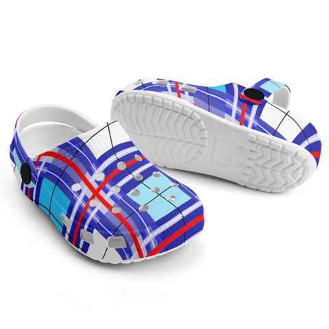 dHD Tartan Colour Mix - Kids Clogs - FREE p&p Worldwide