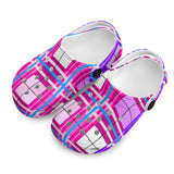 dHD Tartan Colour Mix - Kids Clogs - FREE p&p Worldwide