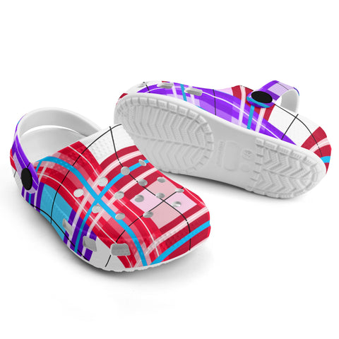 dHD Tartan Colour Mix - Kids Clogs - FREE p&p Worldwide