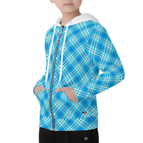 Tartan Children Zip Hoodie
