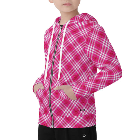 Tartan Children Zip Hoodie