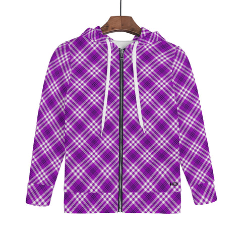 Tartan Children Zip Hoodie