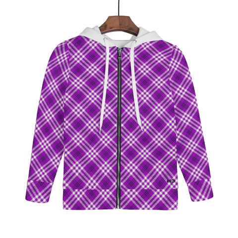 Tartan Children Zip Hoodie