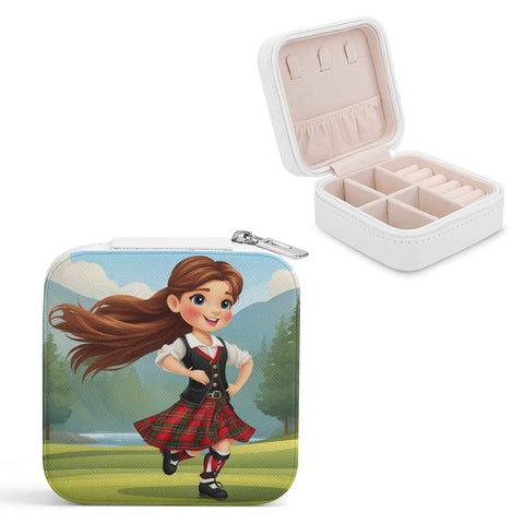 Highland Dancer Square Jewellery Case Box - Free p&p