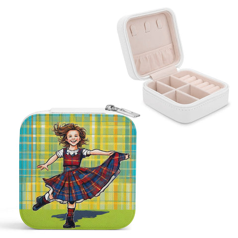 Highland Dancer Square Jewellery Case Box - Free p&p