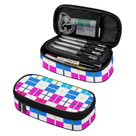 Tartan 3-Layer Pencil Case - FREE p&p