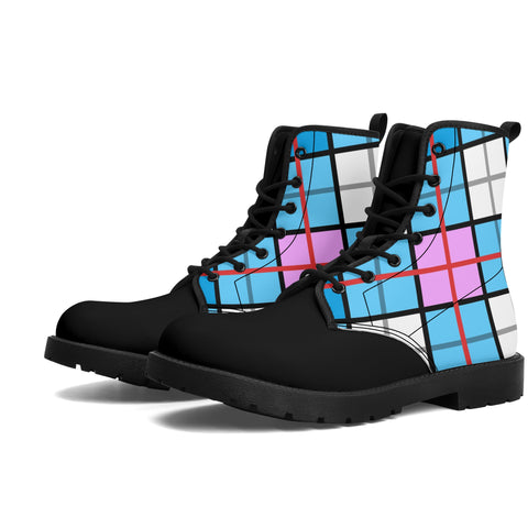 Tartan Womens Leather Boots