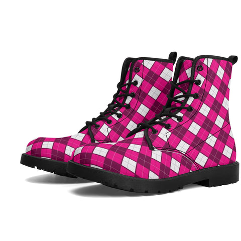 Tartan Womens Leather Boots