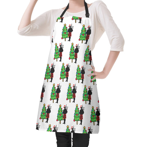 Highland Piper & Dancer Christmas Apron - Free p&p