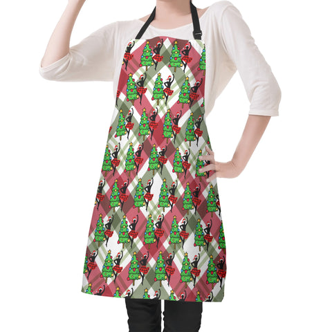 Highland Piper & Dancer Christmas Apron - Free p&p