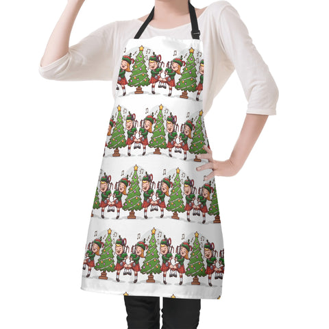 Highland Piper & Dancer Christmas Apron - Free p&p