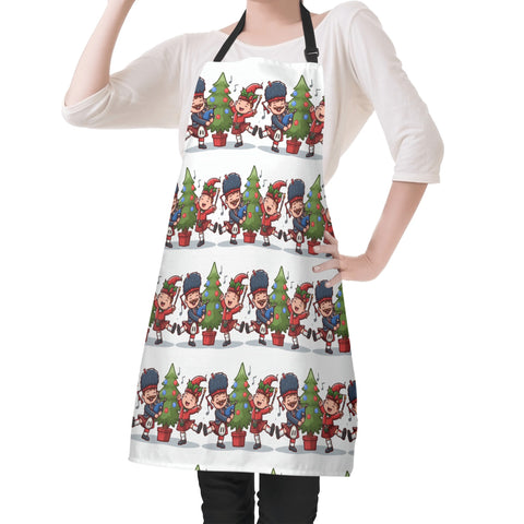 Highland Piper & Dancer Christmas Apron - Free p&p