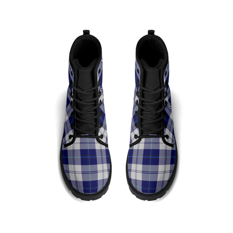Womens Leather Boots - Clan Cunningham Dress Blue - Free p&p