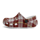 Clan Cunningham Dress Burgundy - Kids Clogs - FREE p&p Worldwide