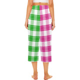 Tartan Cropped Pajama Pants - Free P&P Worldwide