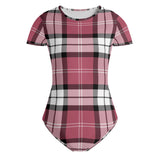 Tartan Womens Soft Short Sleeve Bodysuit - FREE p&p Worldwide