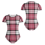 Tartan Womens Soft Short Sleeve Bodysuit - FREE p&p Worldwide