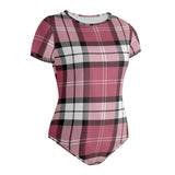 Tartan Womens Soft Short Sleeve Bodysuit - FREE p&p Worldwide