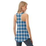 Ladies Strathclyde Blue Tartan Vest Top - Free p&p Worldwide