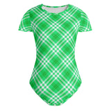 Tartan Womens Soft Short Sleeve Bodysuit - FREE p&p Worldwide
