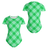 Tartan Womens Soft Short Sleeve Bodysuit - FREE p&p Worldwide