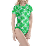 Tartan Womens Soft Short Sleeve Bodysuit - FREE p&p Worldwide
