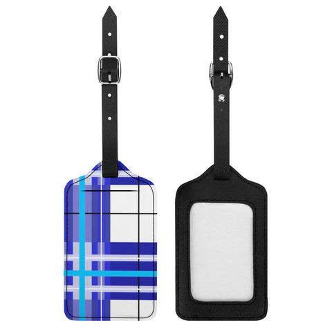 Cumbrae Sky Happy Tartan Luggage Tags - Free p&p Worldwide