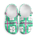 Iona Sky Tartan - Kids Clogs - FREE p&p Worldwide