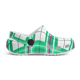 Iona Sky Tartan - Kids Clogs - FREE p&p Worldwide