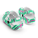 Iona Sky Tartan - Kids Clogs - FREE p&p Worldwide