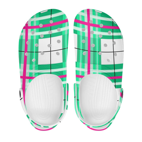A HD TARTAN Green - Ladies TARTAN SOFT SANDALS - FREE P&P WORLDWIDE