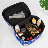 Cumbrae Sky Tartan Cosmetic Bag - Free Worldwide P&P