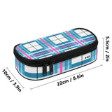 HD Bute Sky Tartan - 3-Layer Pencil Case - Free p&p worldwide