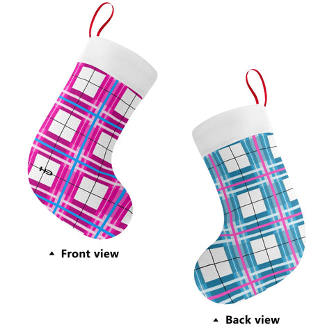 HD Islay & Bute Sky Tartan Christmas Stocking - Free p&p Worldwide