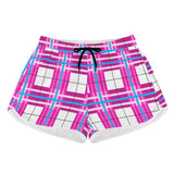 HD Islay Sky Tartan - Women's Casual Beach Shorts - Free p&p Worldwide