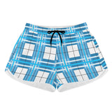 HD Jura Sky Tartan - Women's Casual Beach Shorts - Free p&p Worldwide