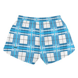 HD Jura Sky Tartan - Women's Casual Beach Shorts - Free p&p Worldwide