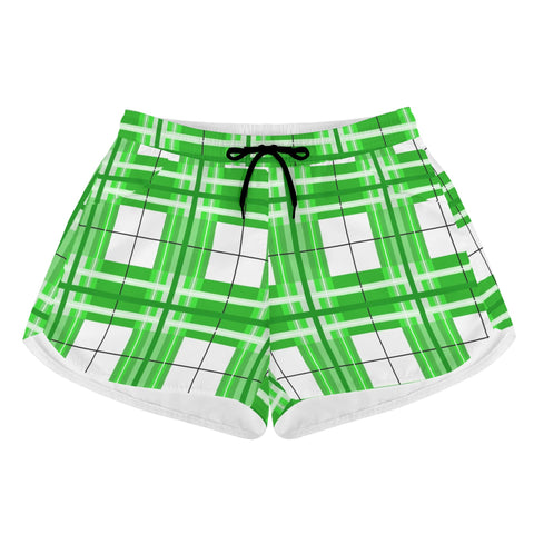 HD Colonsay Sky Tartan - Women's Casual Beach Shorts - Free p&p Worldwide