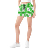 HD Colonsay Sky Tartan - Women's Casual Beach Shorts - Free p&p Worldwide