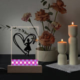 Highland Dancer LED Acrylic Night Light and Wooden - FREE P&P Worldwide
