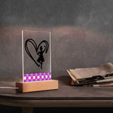 Highland Dancer LED Acrylic Night Light and Wooden - FREE P&P Worldwide