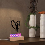 Highland Dancer LED Acrylic Night Light and Wooden - FREE P&P Worldwide