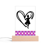 Highland Dancer LED Acrylic Night Light and Wooden - FREE P&P Worldwide