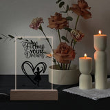 Highland Dancer LED Acrylic Night Light and Wooden - FREE P&P Worldwide
