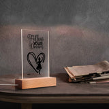 Highland Dancer LED Acrylic Night Light and Wooden - FREE P&P Worldwide