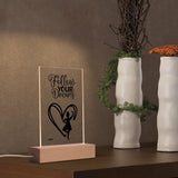 Highland Dancer LED Acrylic Night Light and Wooden - FREE P&P Worldwide