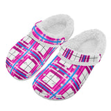 Islay Sky Tartan Fur Lined Adults Clogs - Free P&P Worldwide