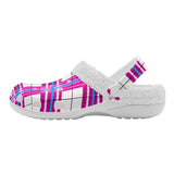 Islay Sky Tartan Fur Lined Adults Clogs - Free P&P Worldwide